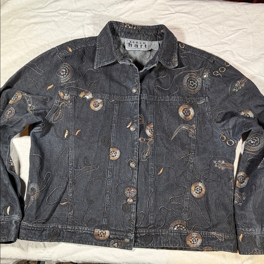 KEREN hart Artistic Black Jean Jacket
